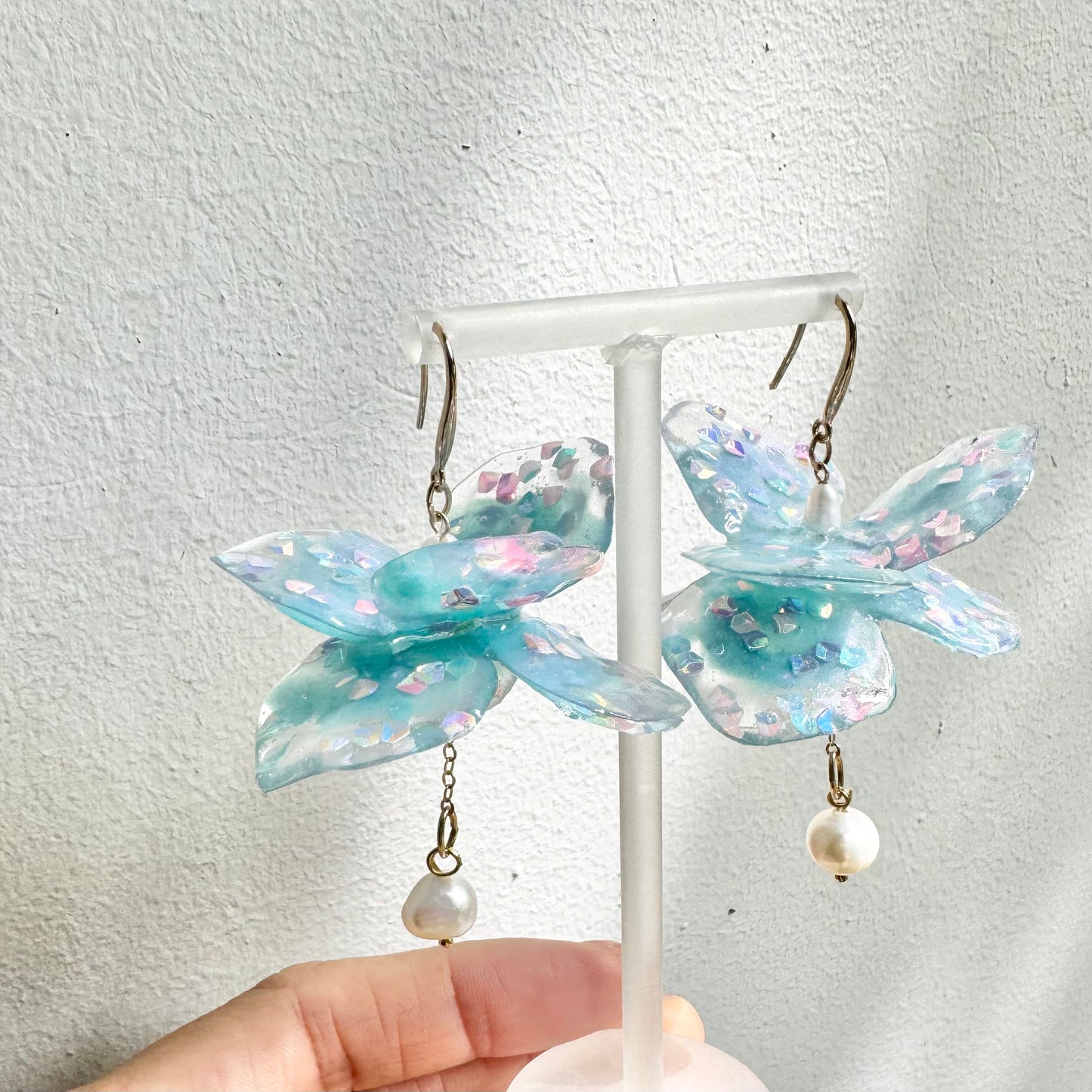 Fairy Prism Dance Earrings - Cosmic Blue -
