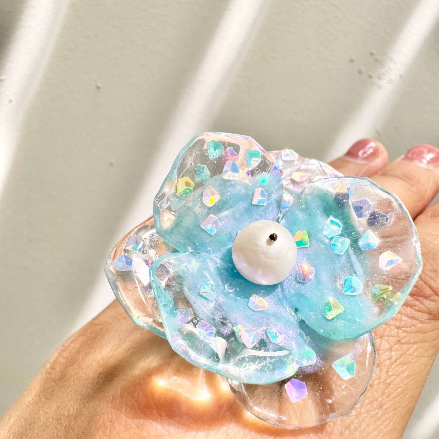 Fairy Prism Bloom Ring - Cosmic Blue -