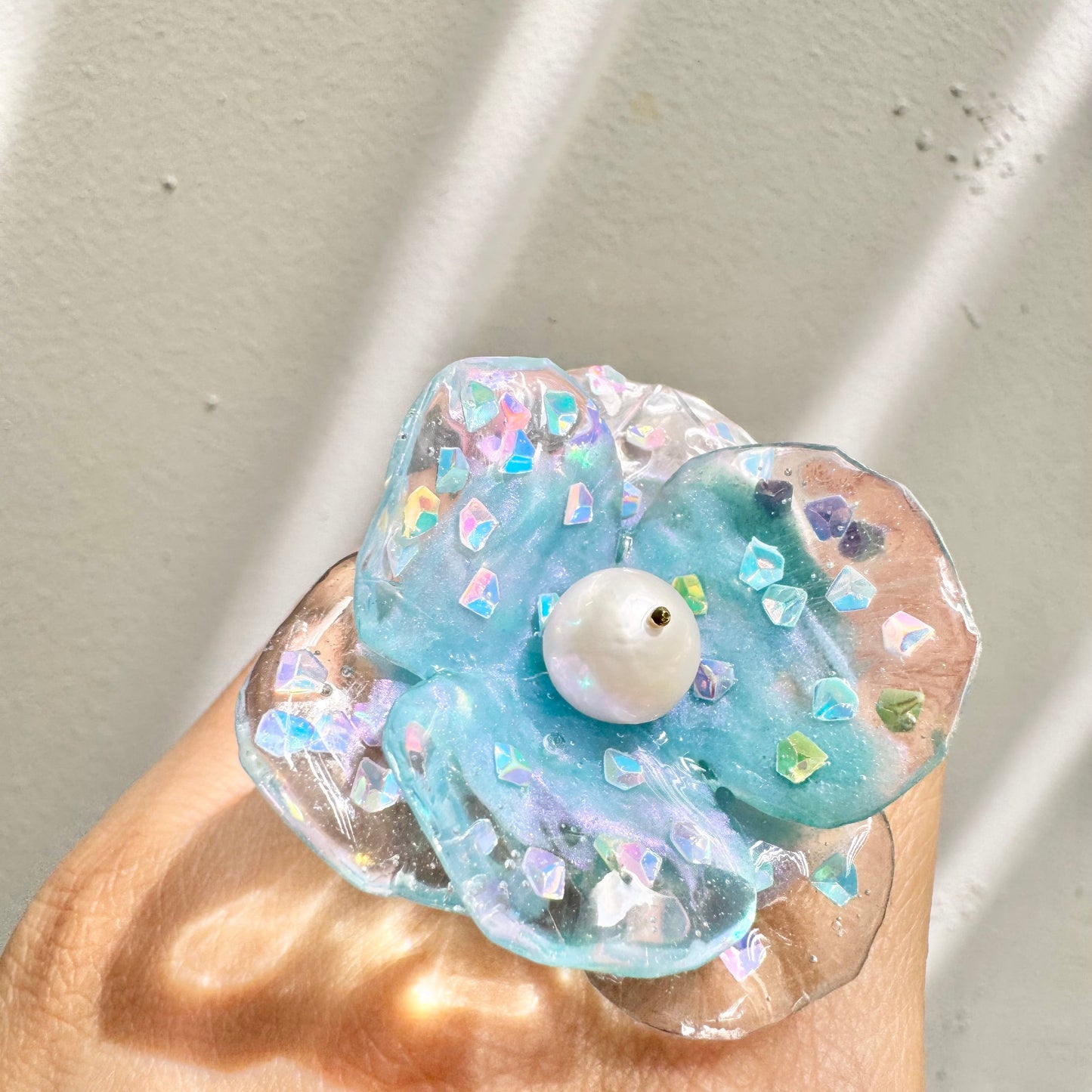 Fairy Prism Bloom Ring - Cosmic Blue -