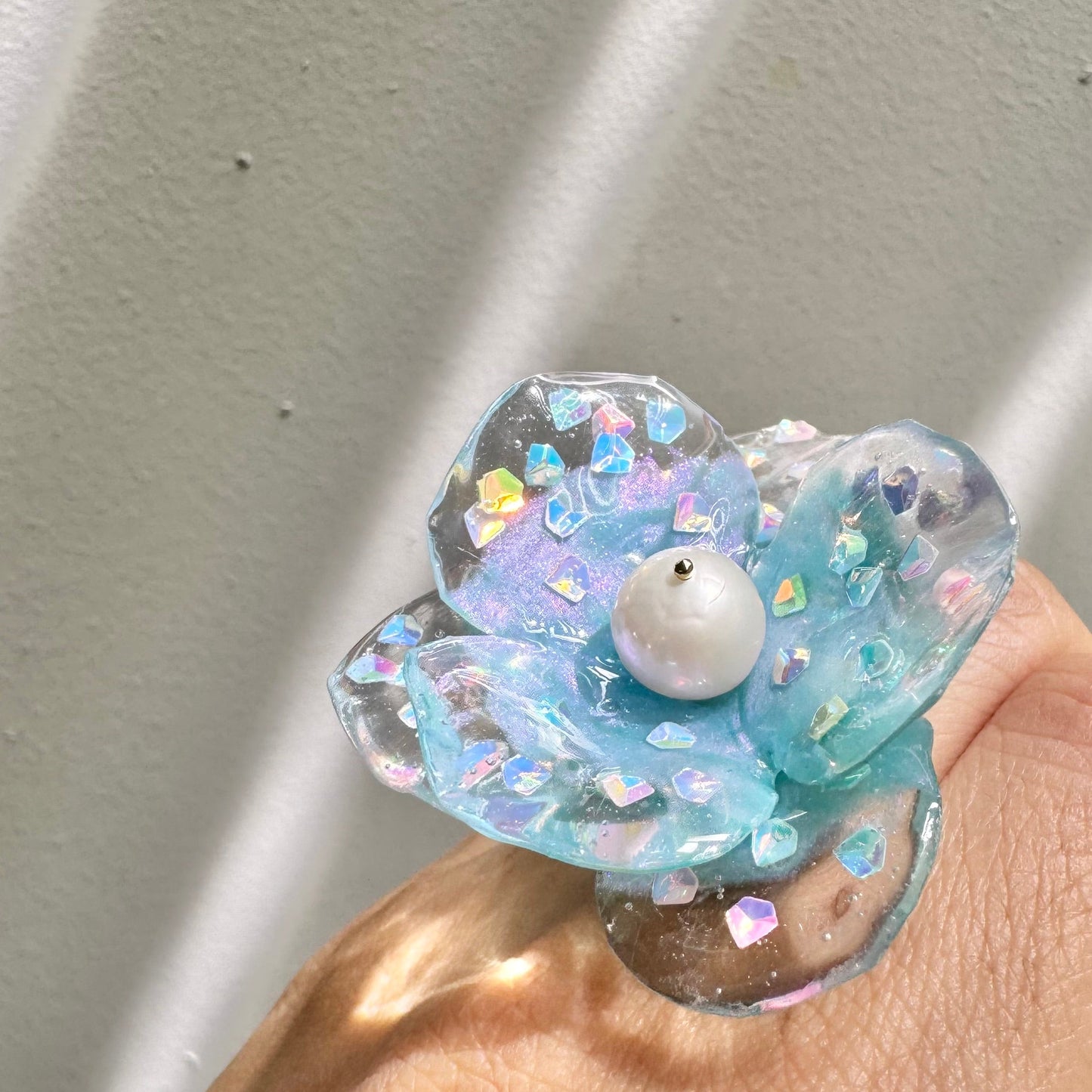 Fairy Prism Bloom Ring - Cosmic Blue -