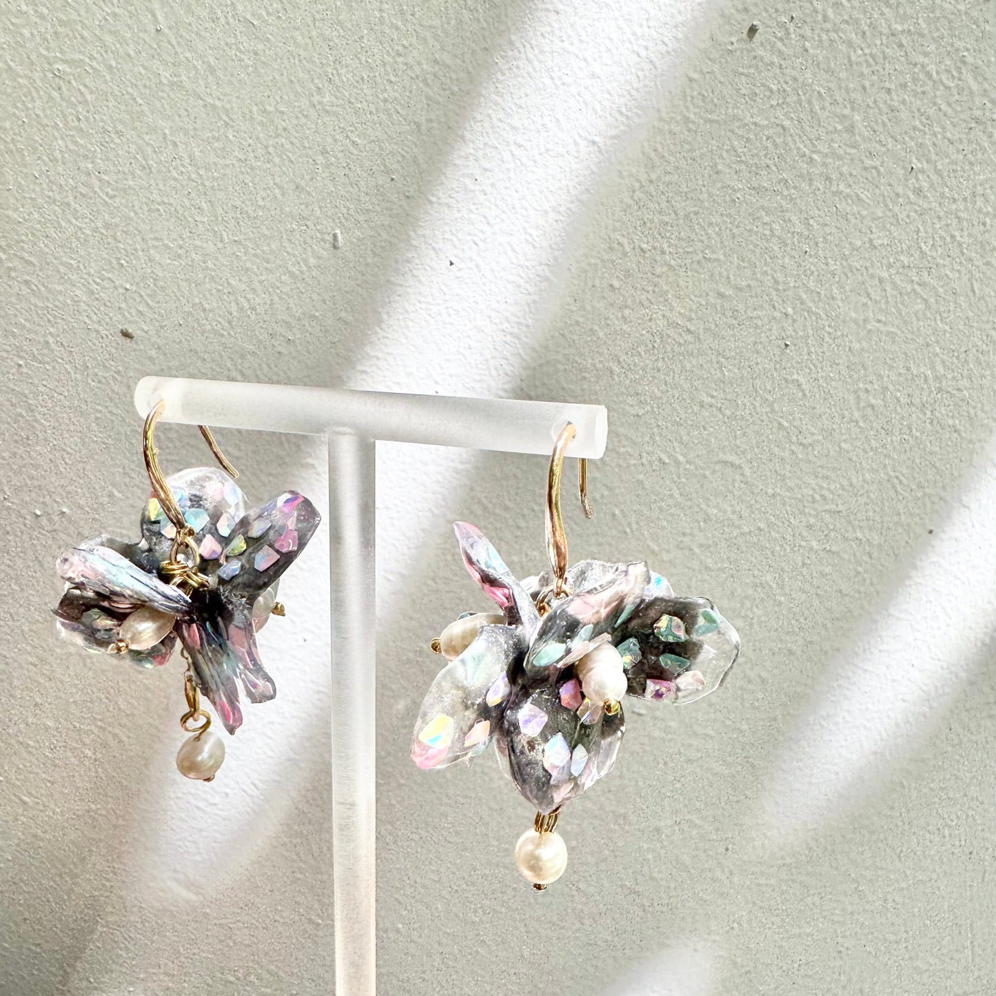 Fairy Prism Bloom Earrings - Stardust -