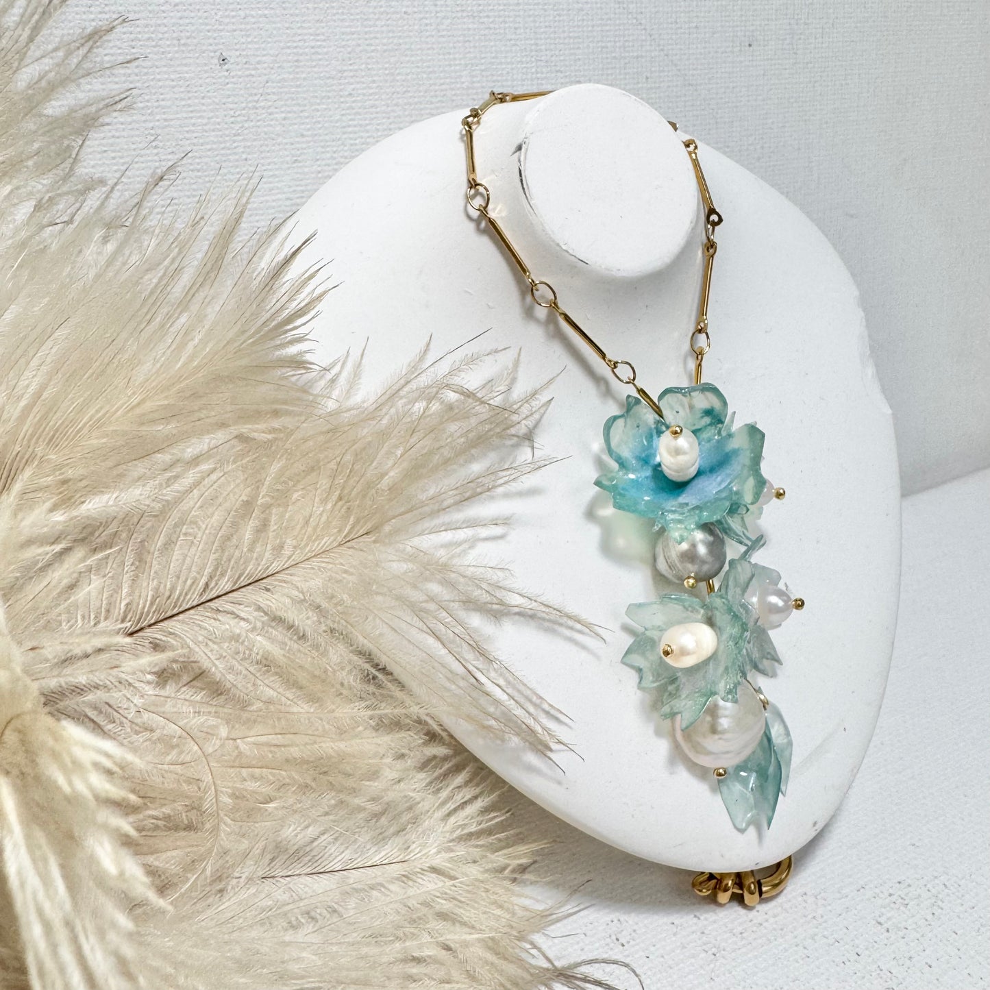 Sakura Veil Necklace - Airy Blue