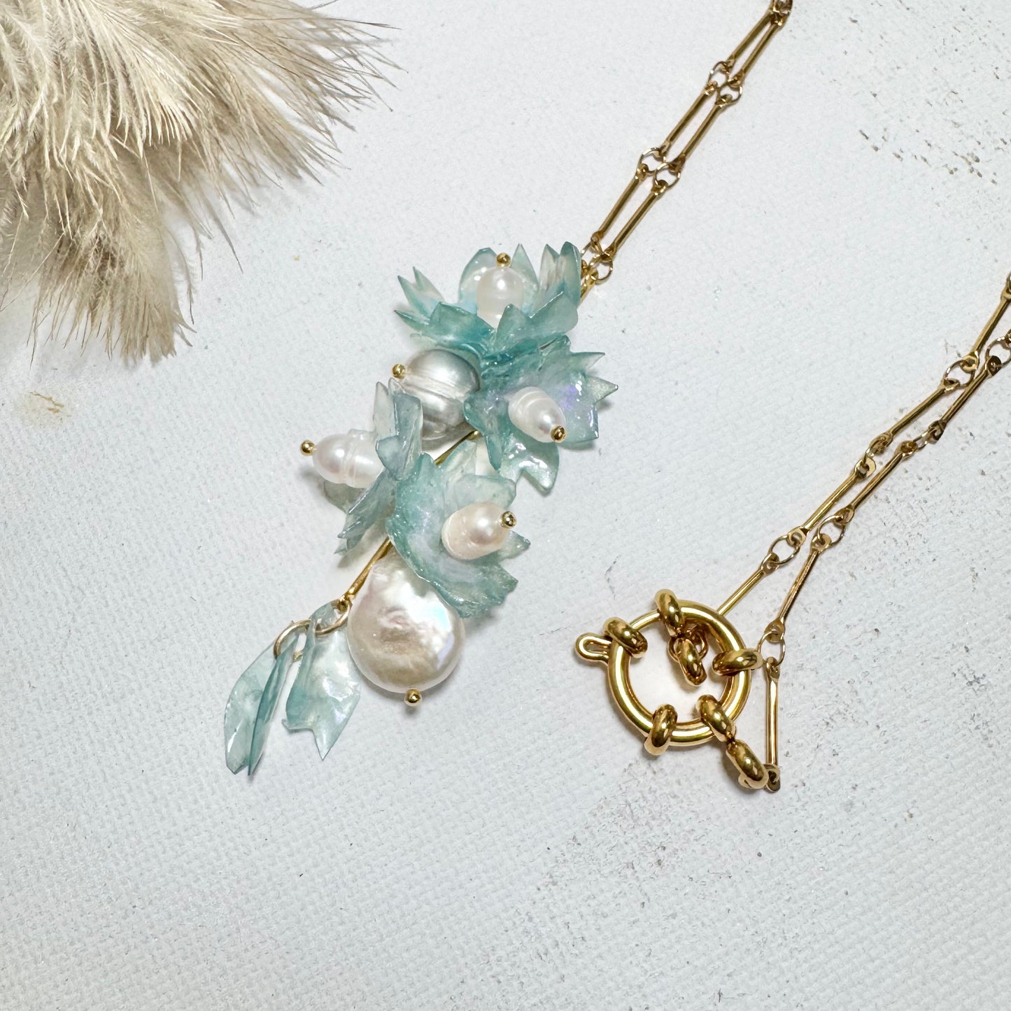 Sakura Veil Necklace - Airy Blue