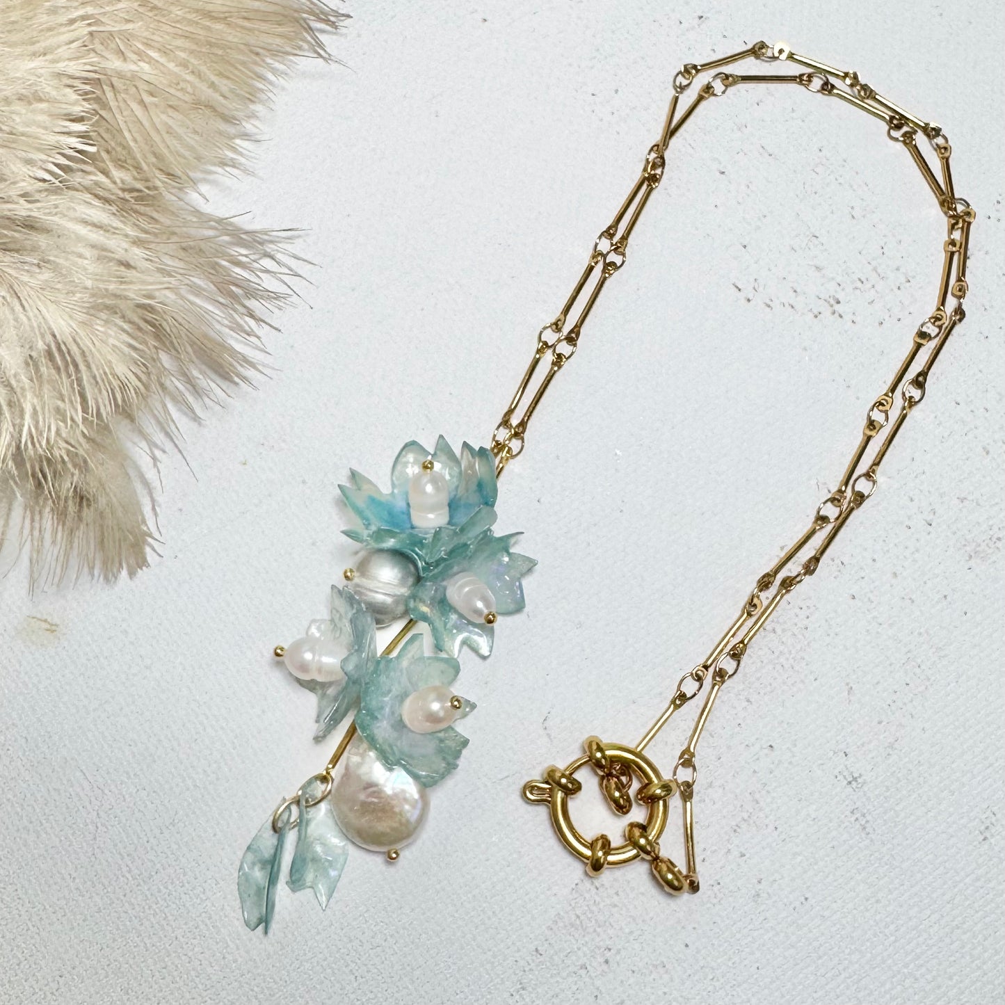 Sakura Veil Necklace - Airy Blue