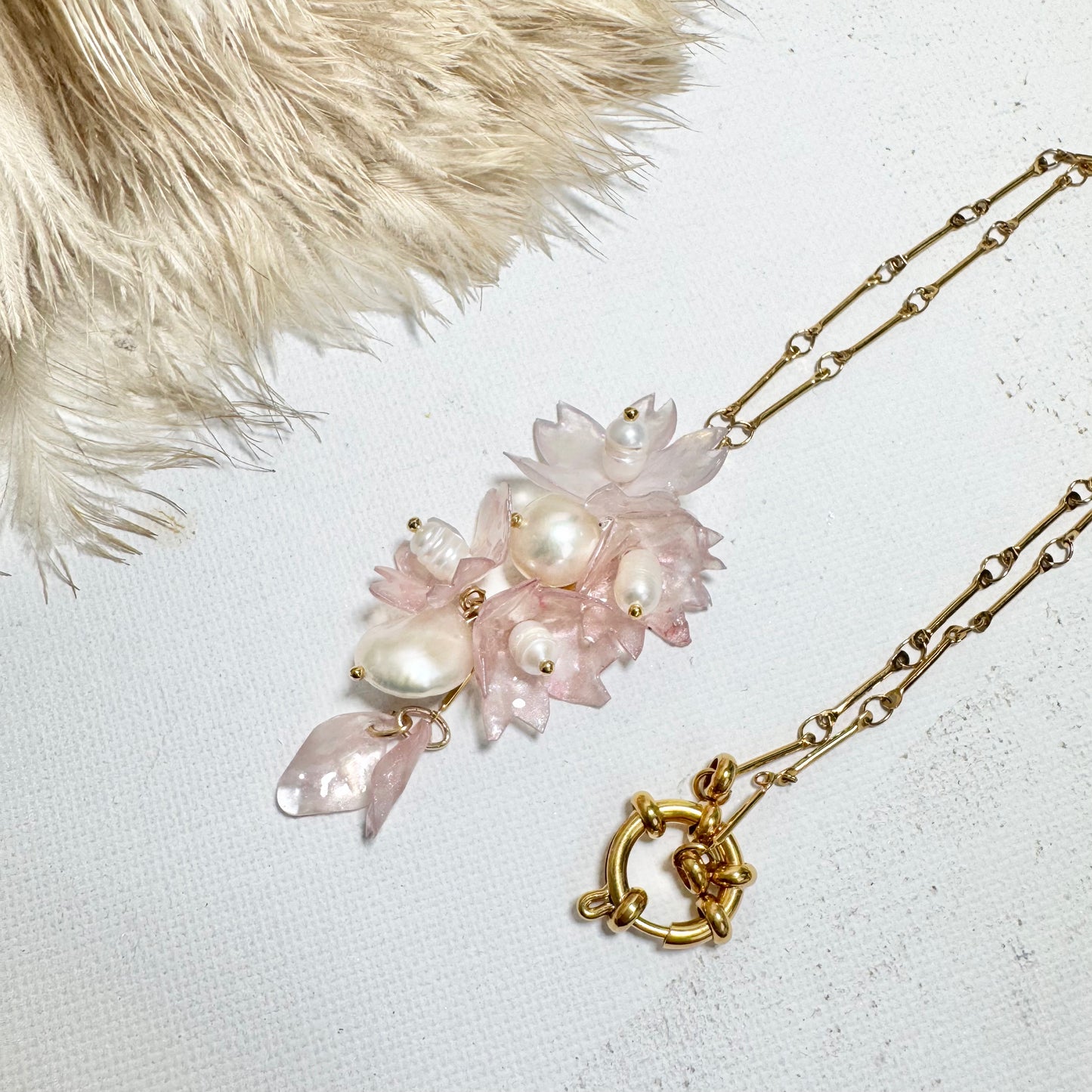 Sakura Veil Necklace - Silk Petal