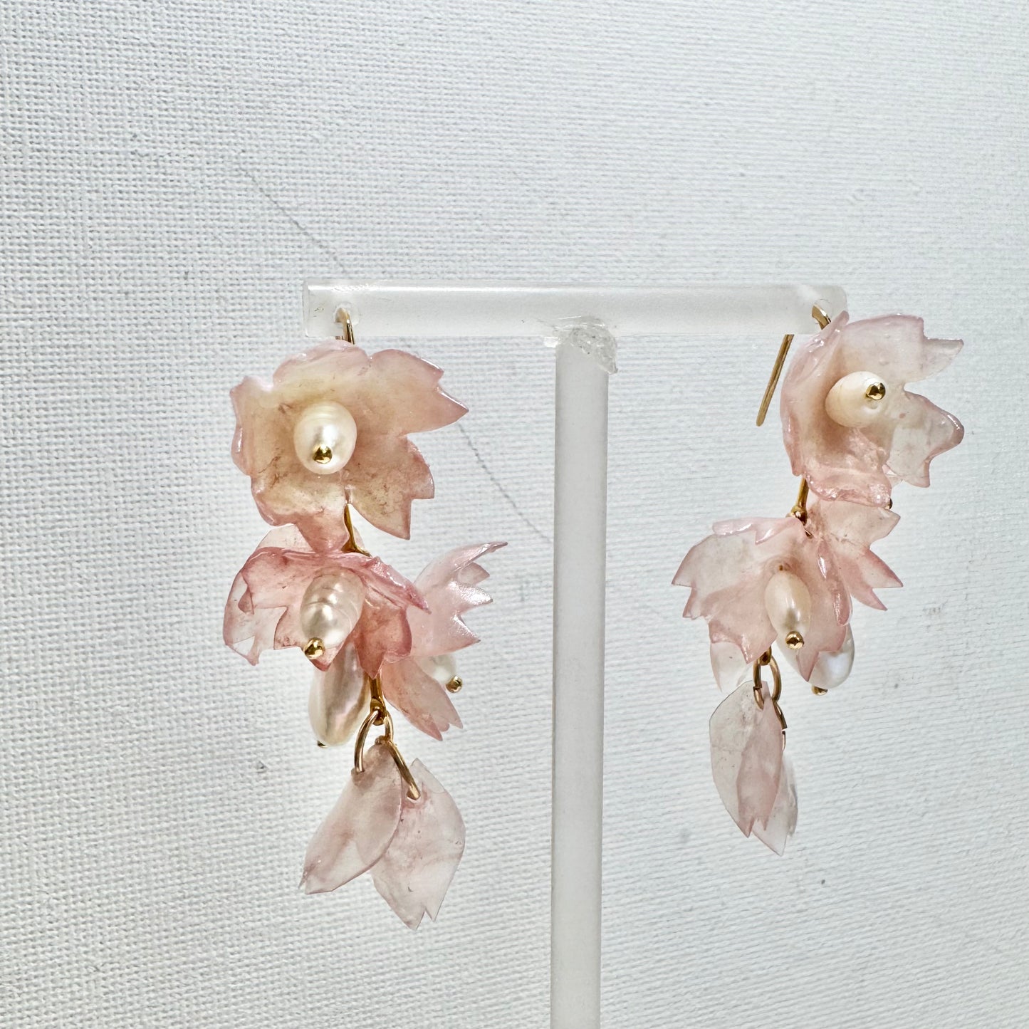 Sakura Veil Earrings - Silk Petal