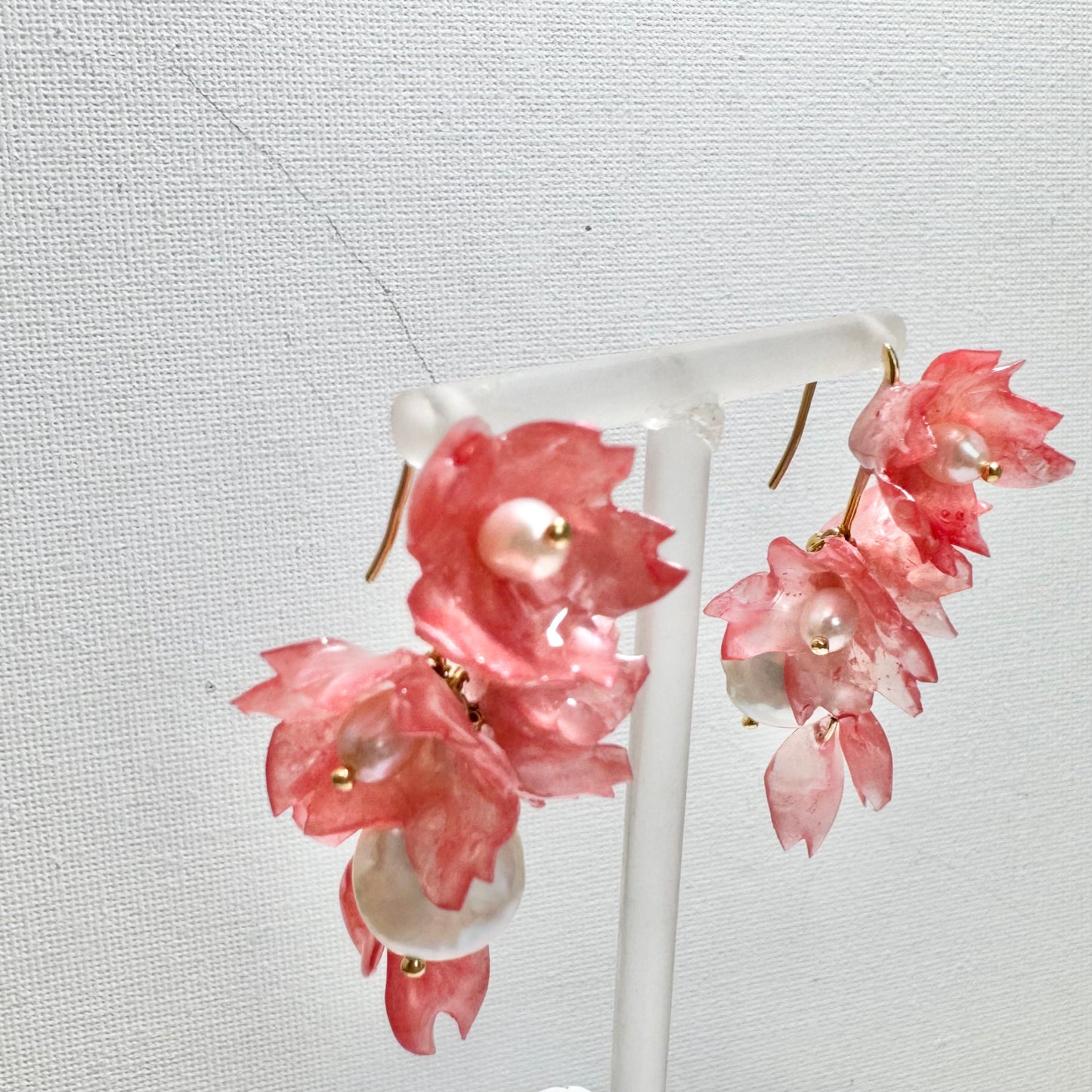Sakura Veil Earrings - Cherry Blush