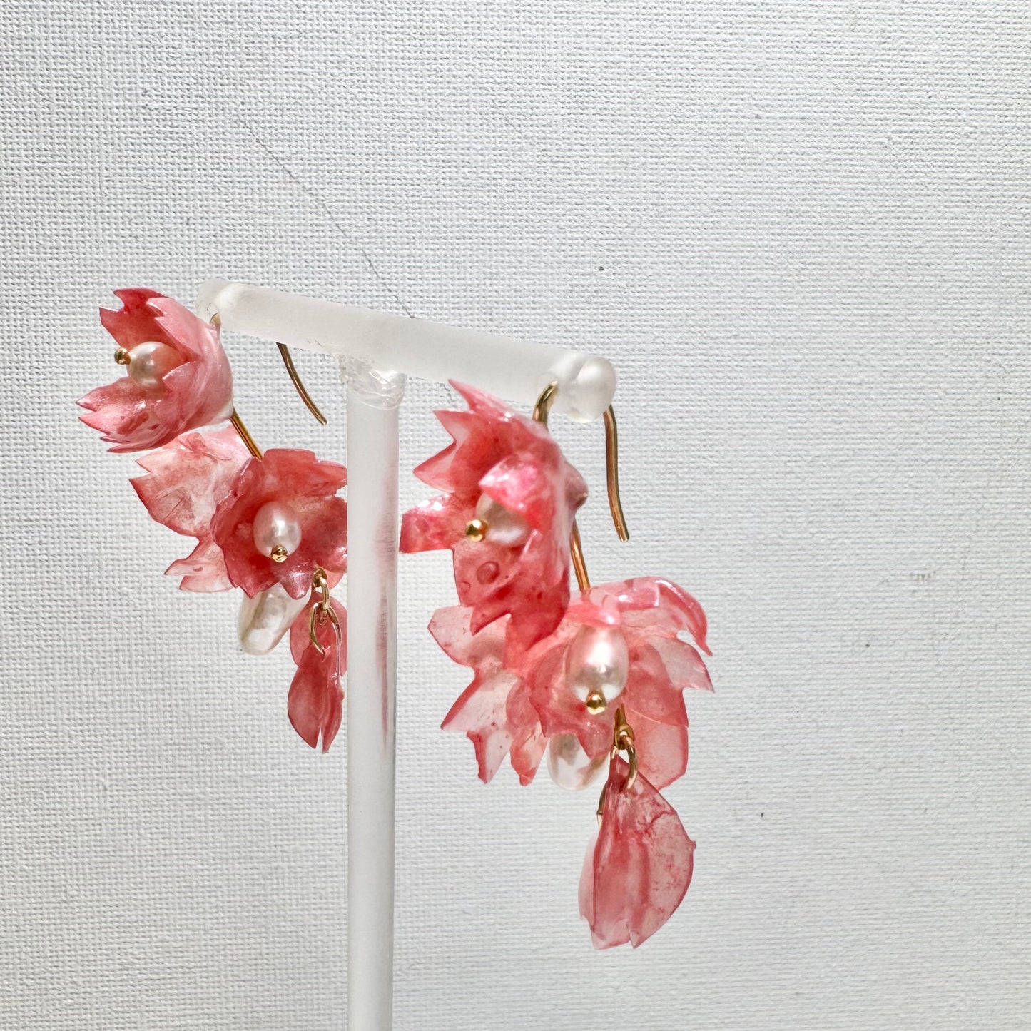 Sakura Veil Earrings - Cherry Blush
