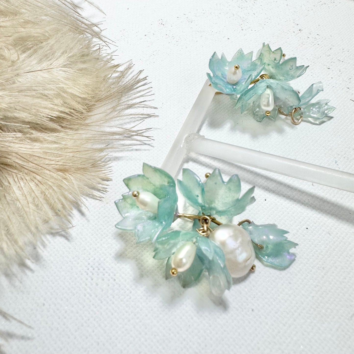 Sakura Veil Earrings - Airy Blue