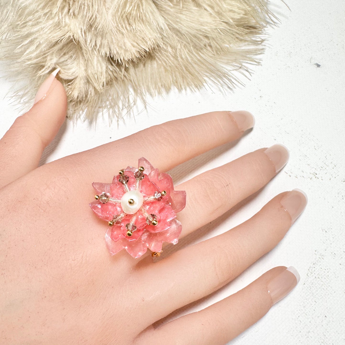 Sakura Veil Ring - Cherry Blush -
