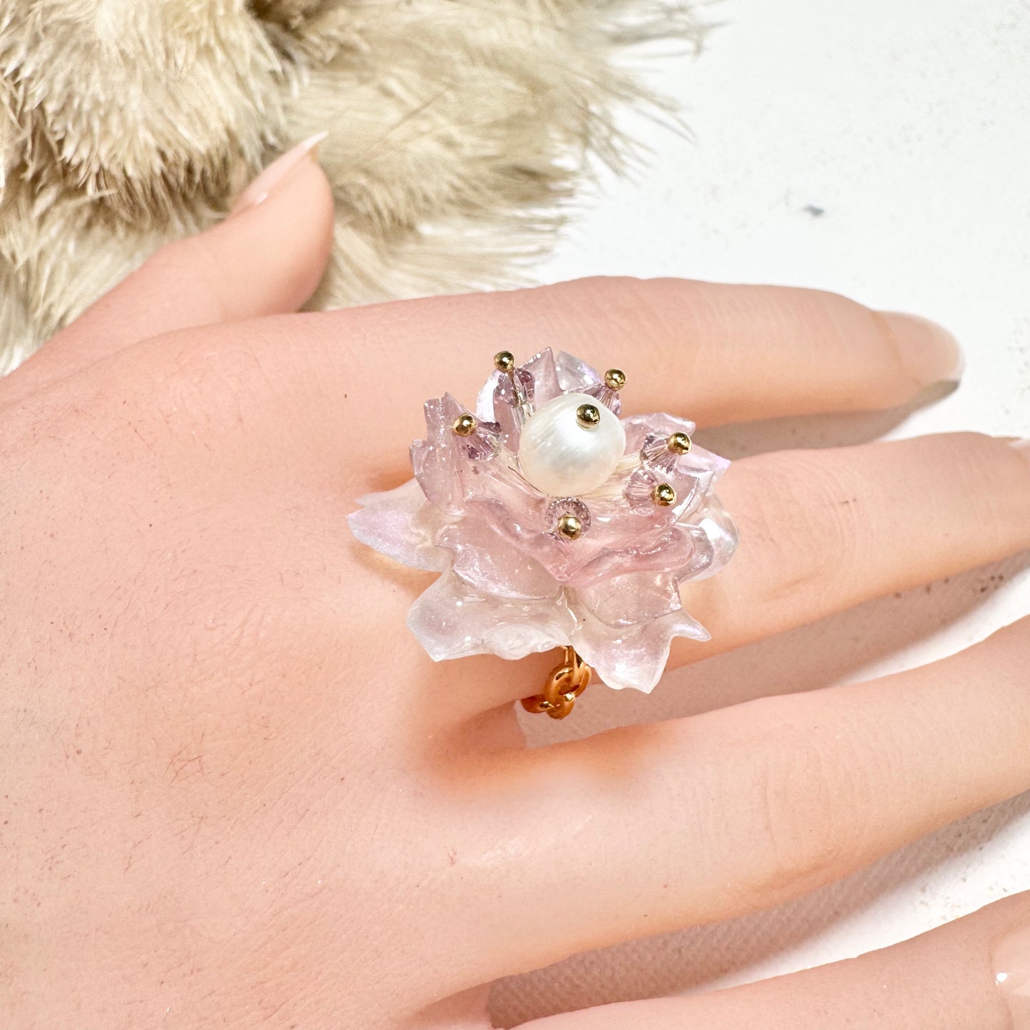 Sakura Veil Ring - Silk Petal -
