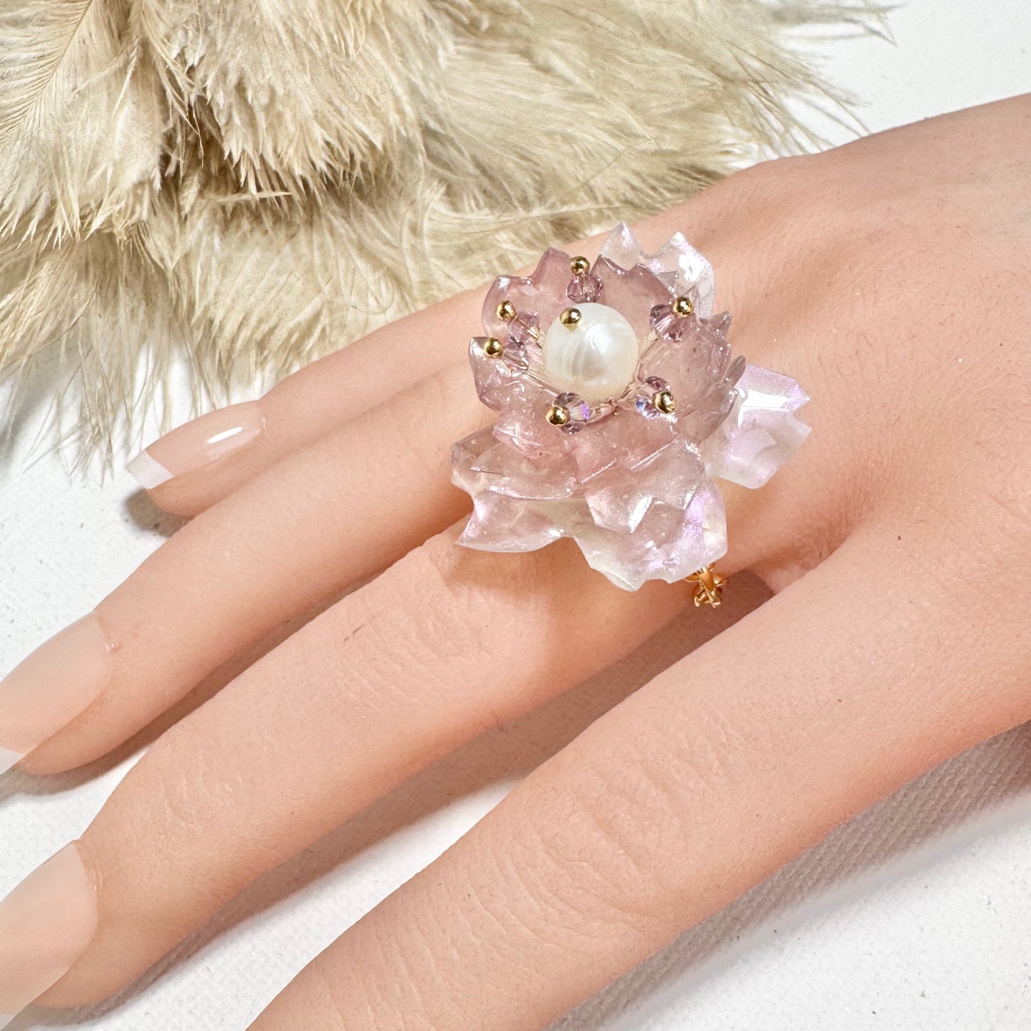 Sakura Veil Ring - Silk Petal -
