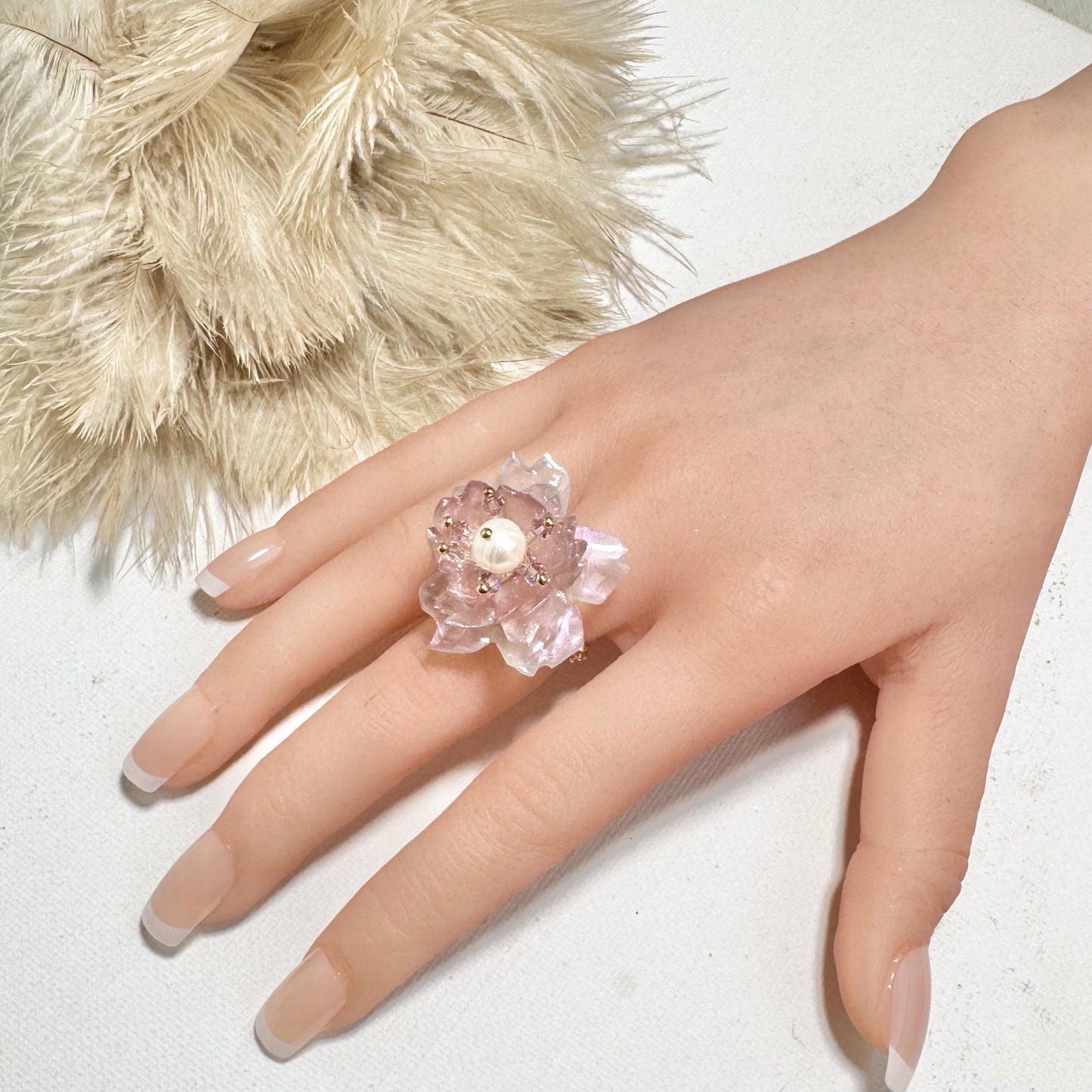Sakura Veil Ring - Silk Petal -