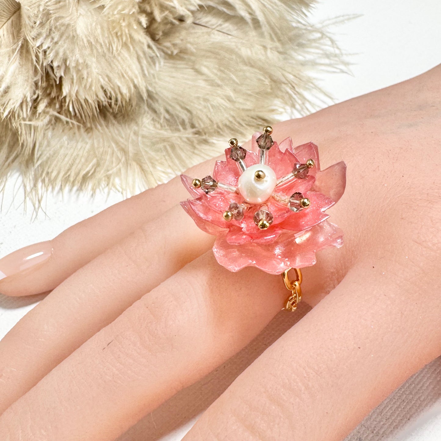 Sakura Veil Ring - Cherry Blush -