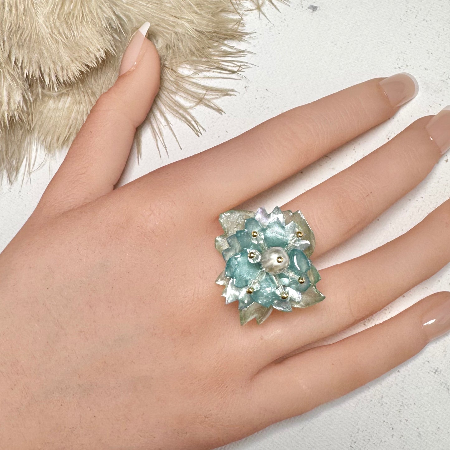 Sakura Veil Ring - Airy Blue -