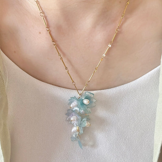 Sakura Veil Necklace - Airy Blue