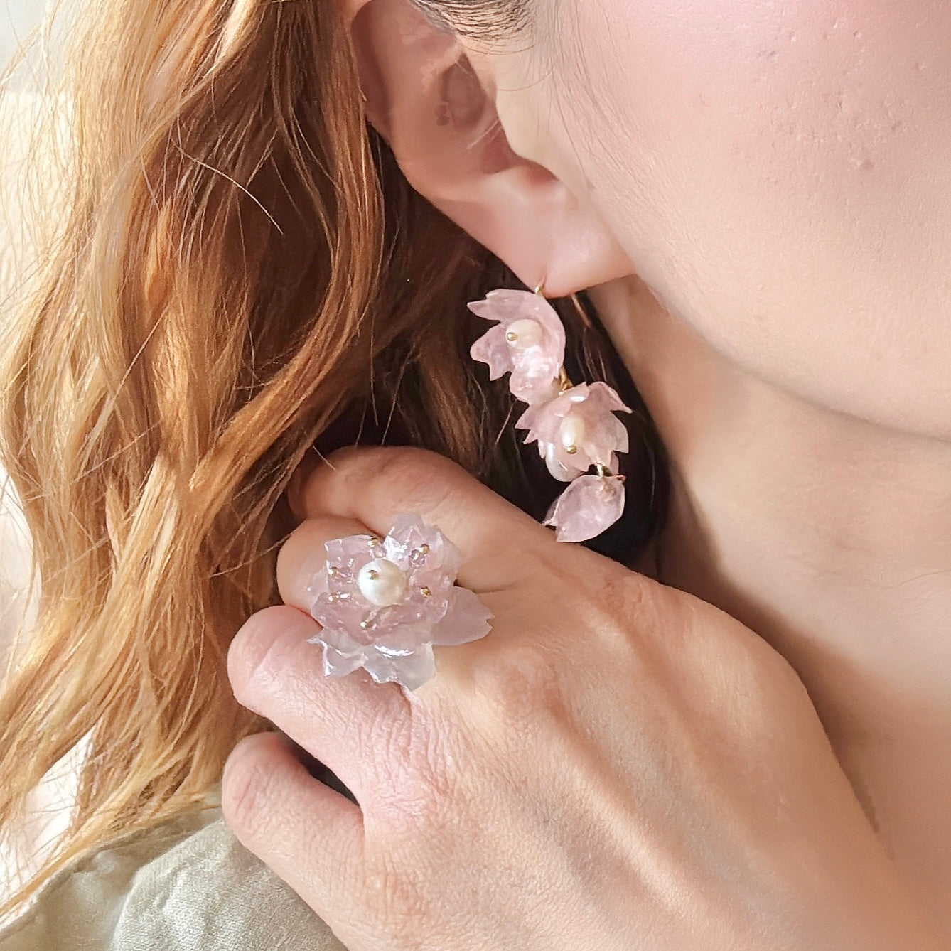 Sakura Veil Ring - Silk Petal -