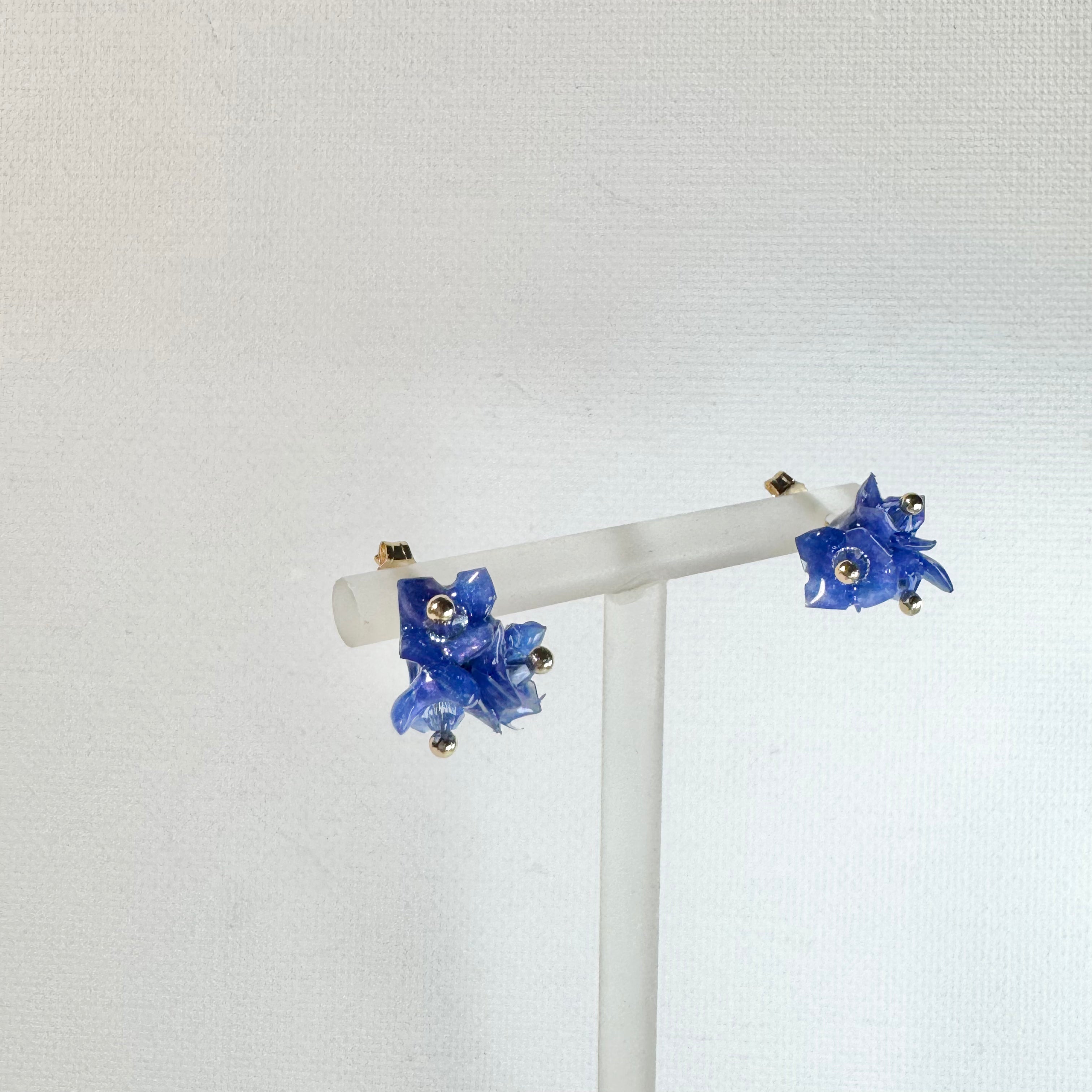 Tiny Pop Earrings - Blue Hawaii -