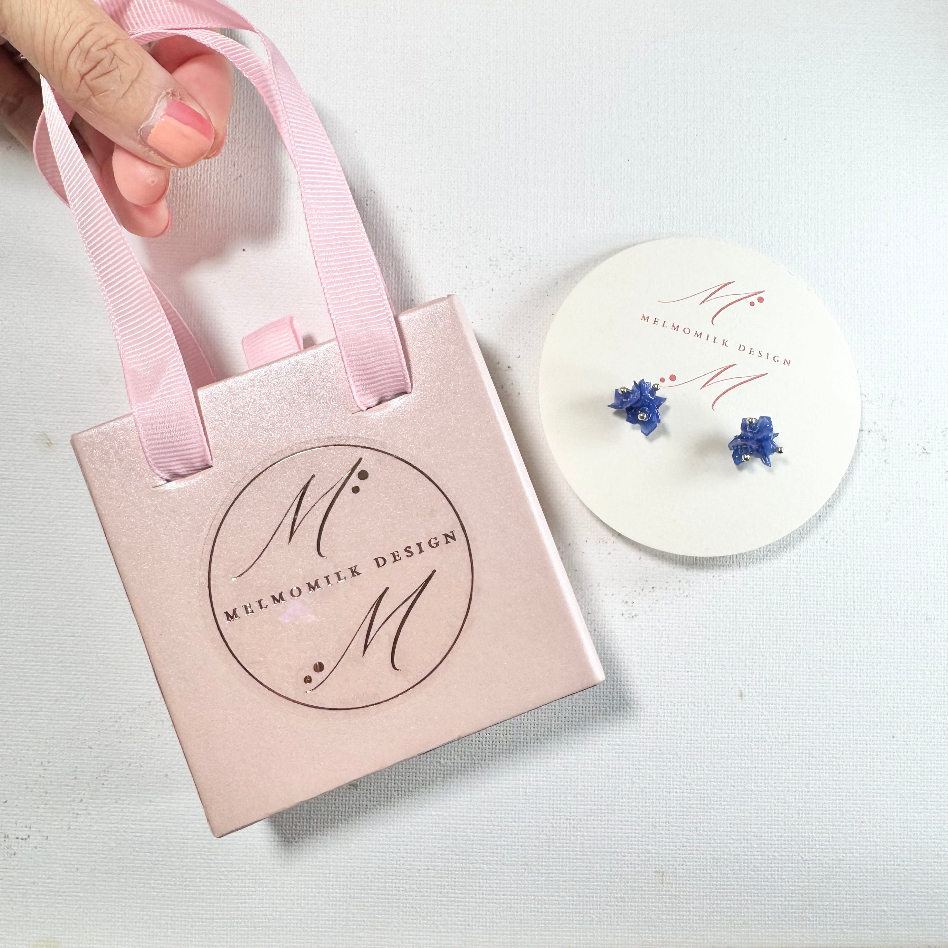 Tiny Pop Earrings - Blue Hawaii -