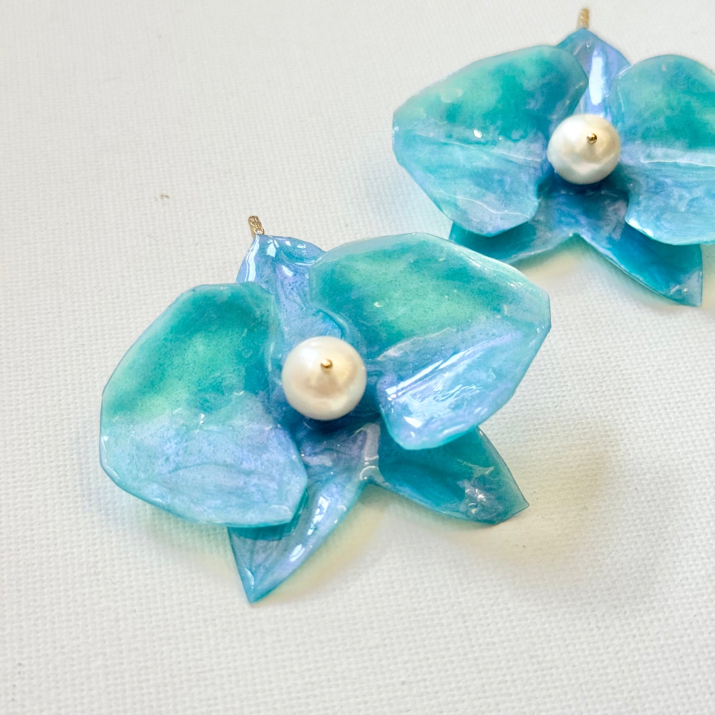Eternal Orchid Earrings - Milky Opal -
