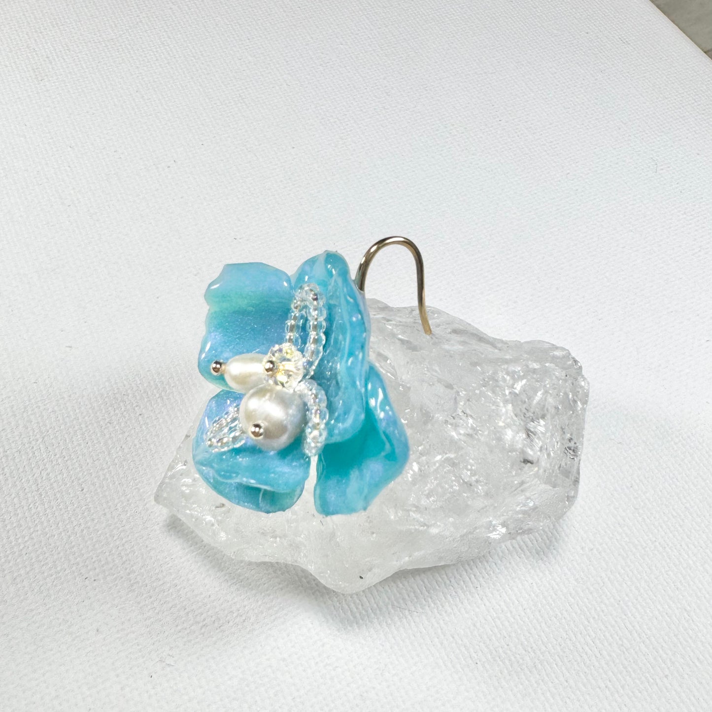 Enchanted Rose Earrings - Milky Opal -