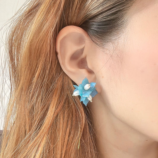 Lilac Fantasy Earrings - Milky Opal -