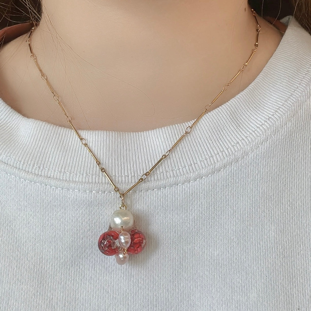 Bee Divine Necklace - Ruby Bee -