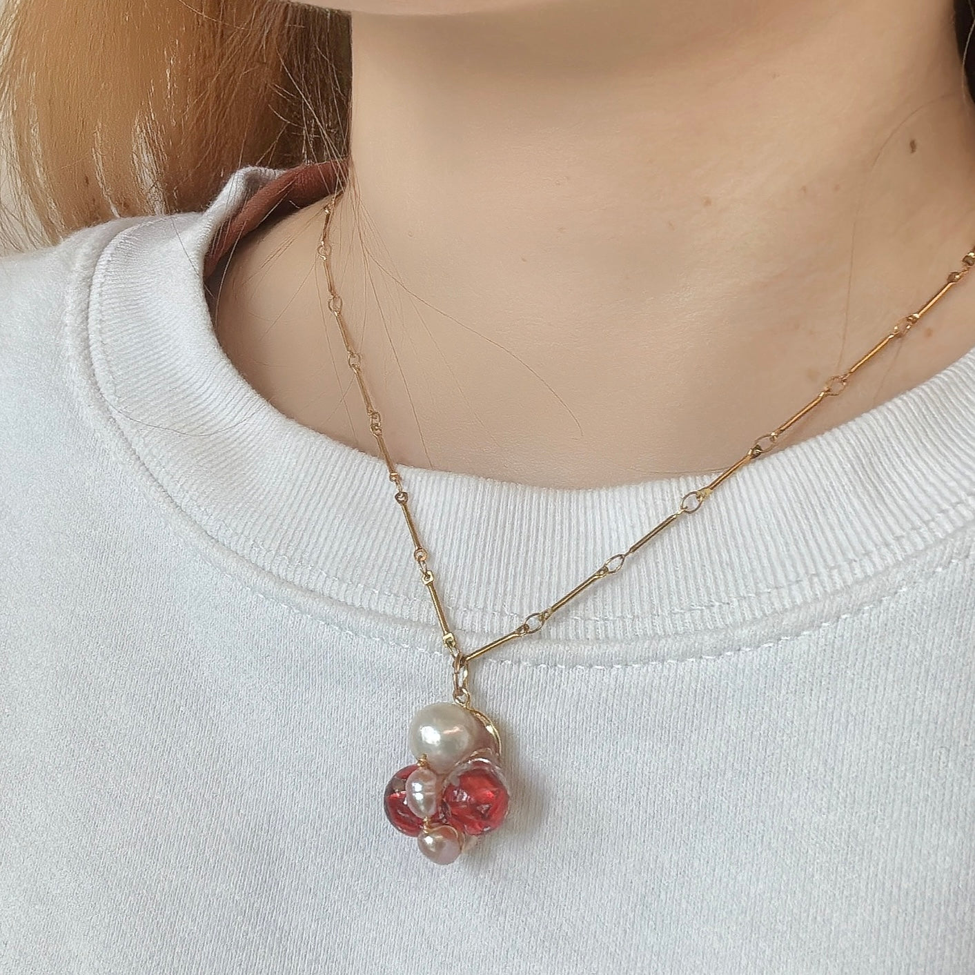 Bee Divine Necklace - Ruby Bee -