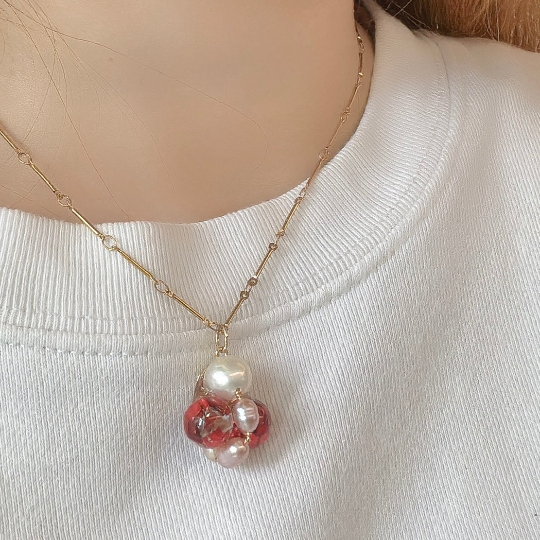 Bee Divine Necklace - Ruby Bee -
