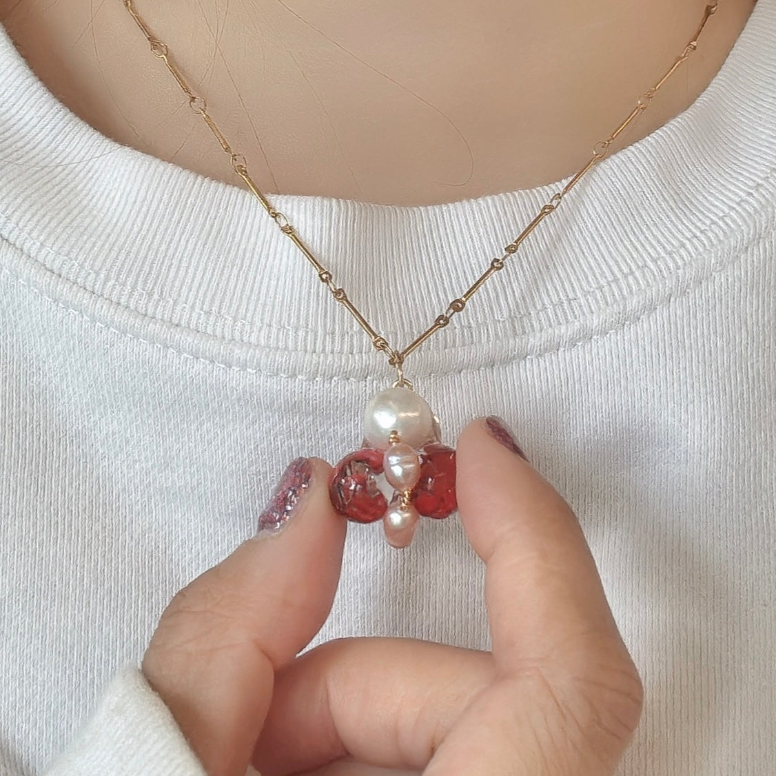 Bee Divine Necklace - Ruby Bee -