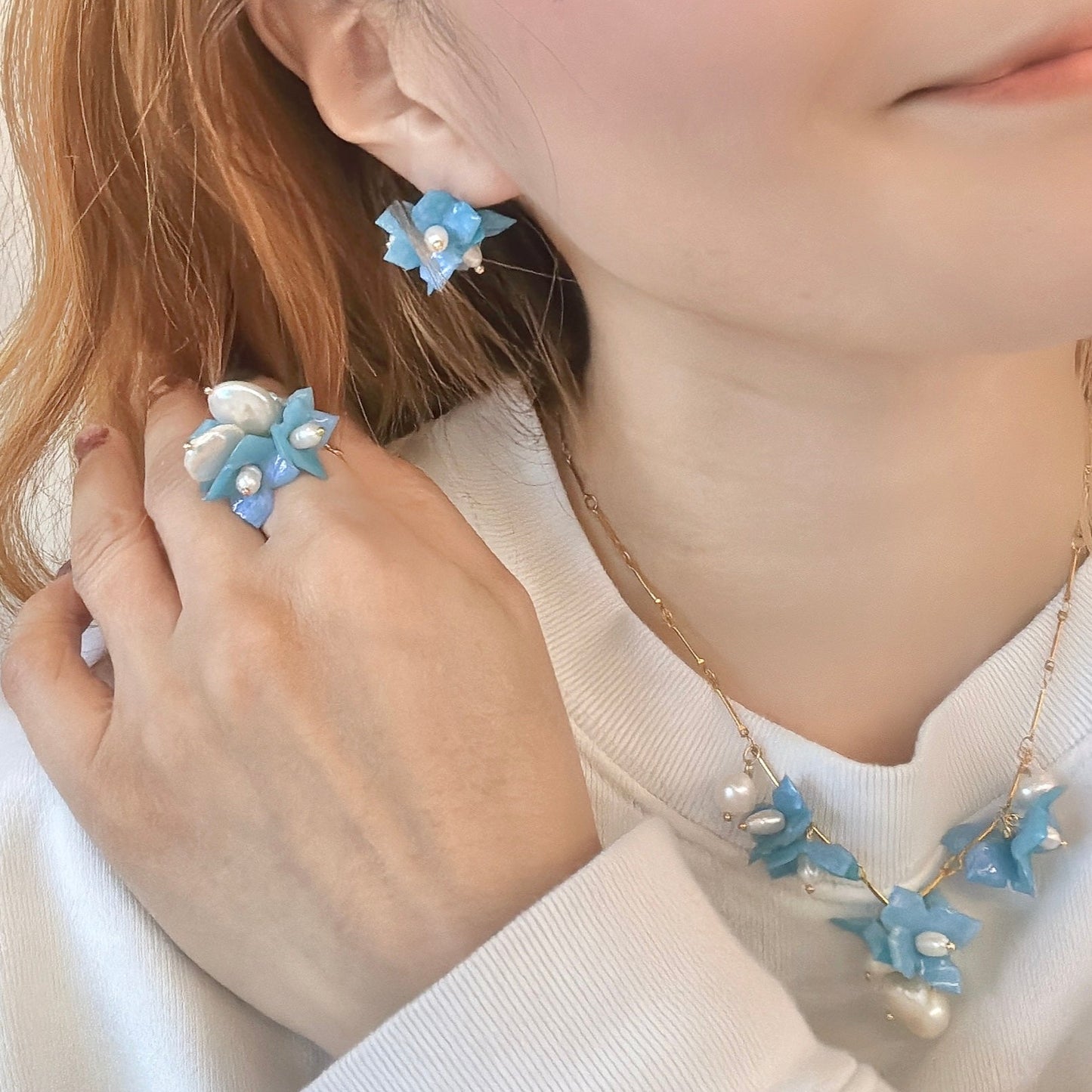 Lilac Fantasy Earrings - Milky Opal -