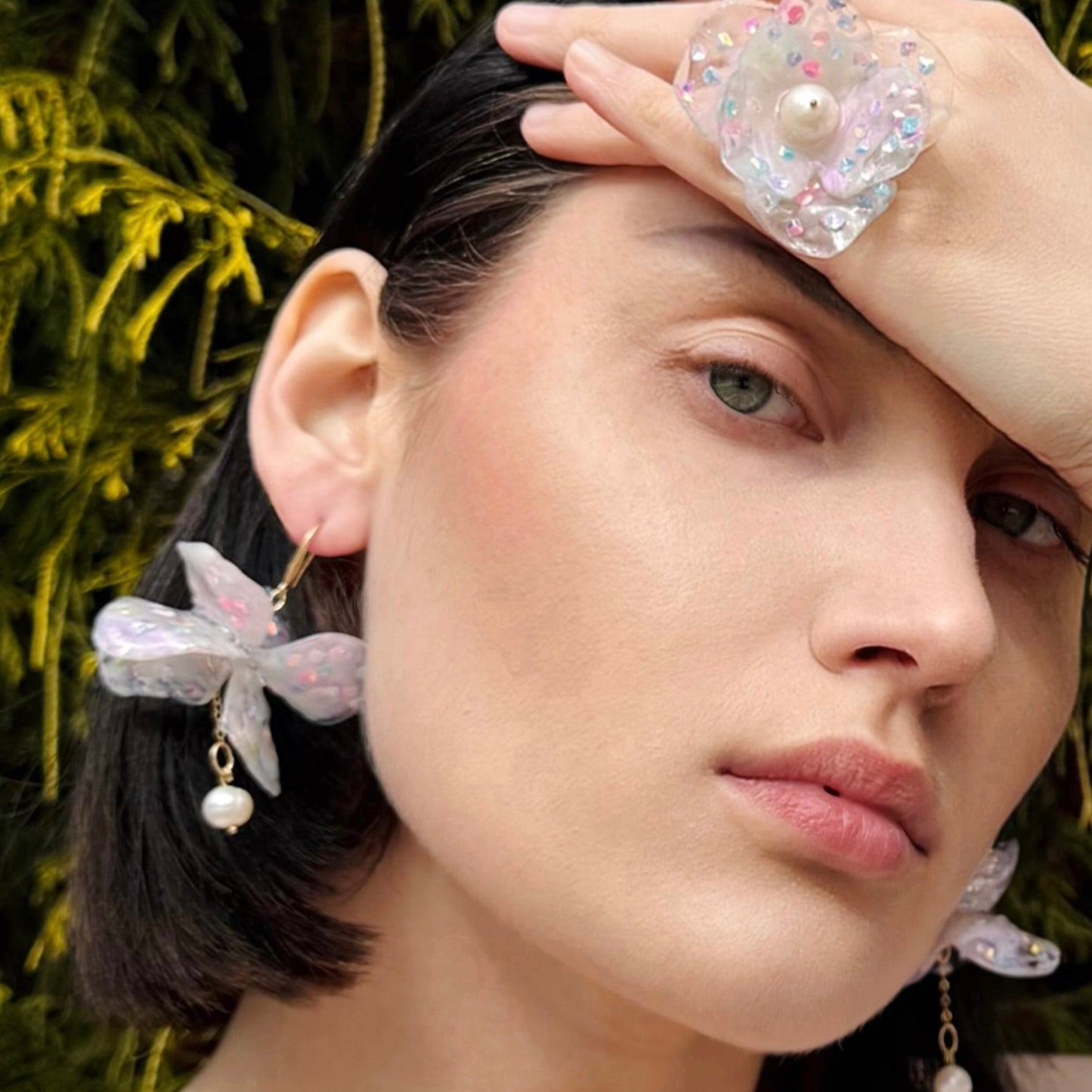 Fairy Prism Dance Earrings - Glowspell White -