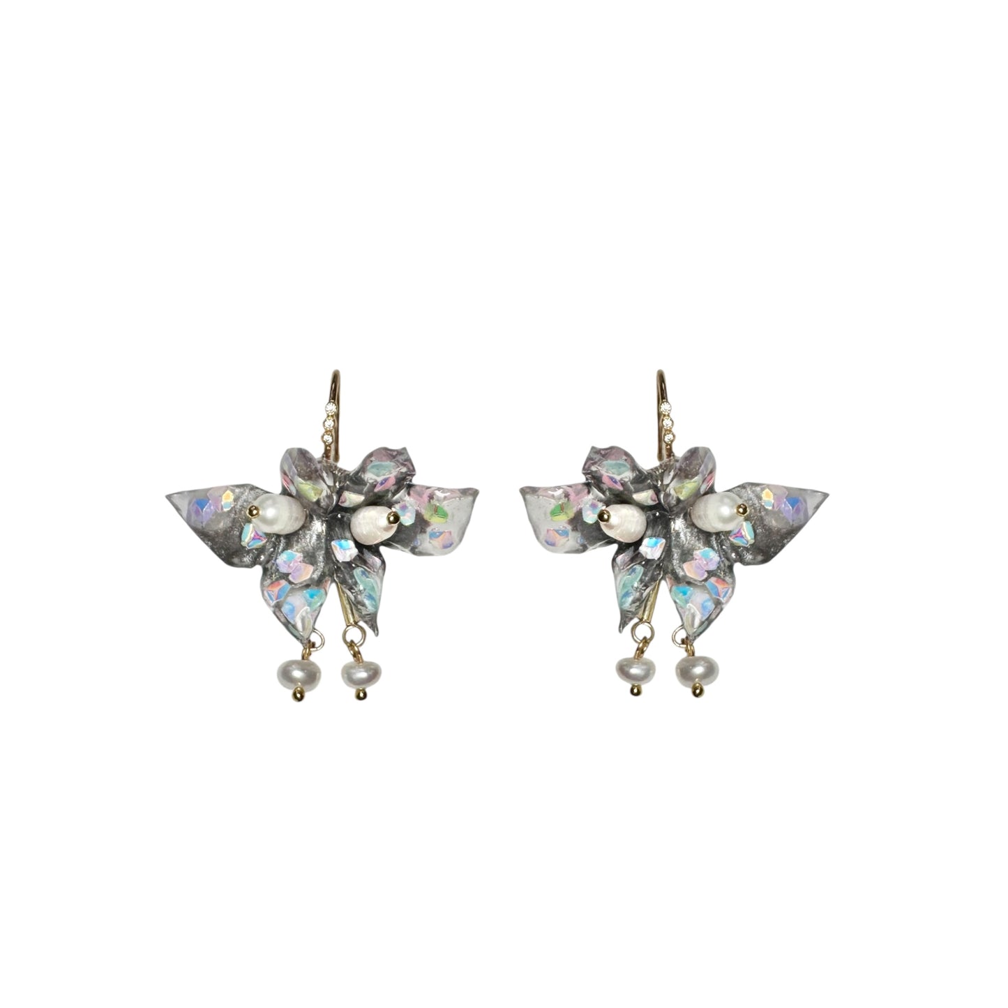 Fairy Prism Papillon Earrings - Stardust -