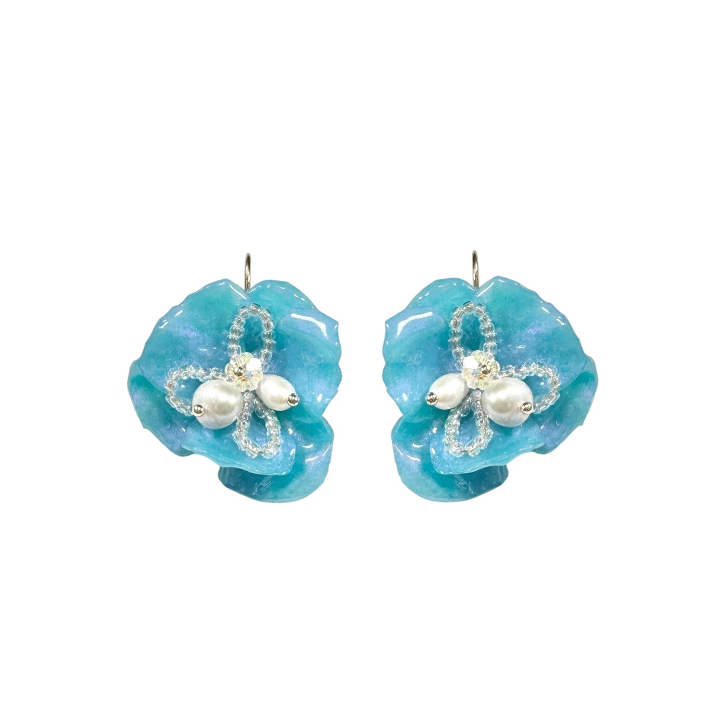 Enchanted Rose Earrings - Milky Opal -