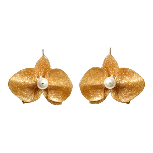 Eternal Orchid Earrings - Gold Holiday -