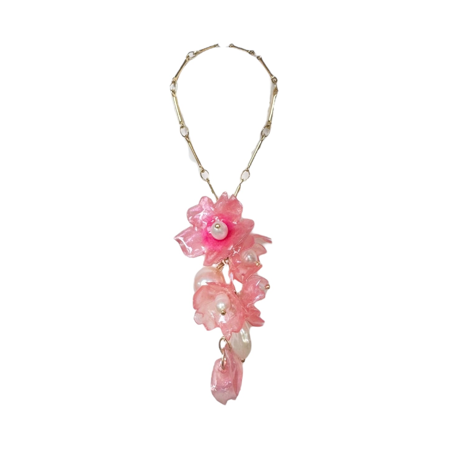 Sakura Veil Necklace - Cherry Blush