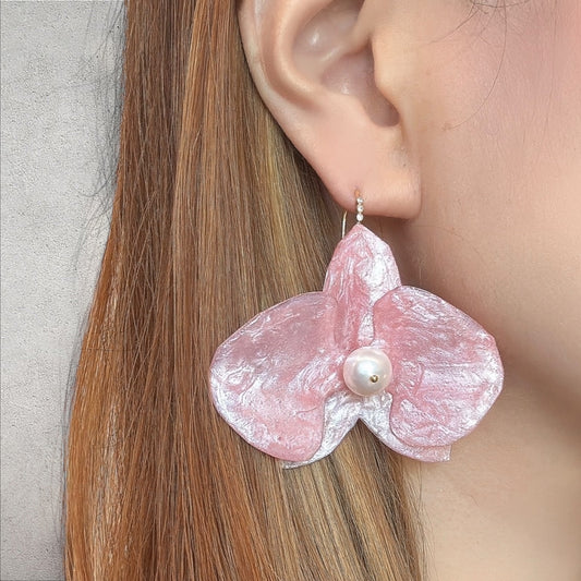 Eternal Orchid Earrings - Cotton Pink -