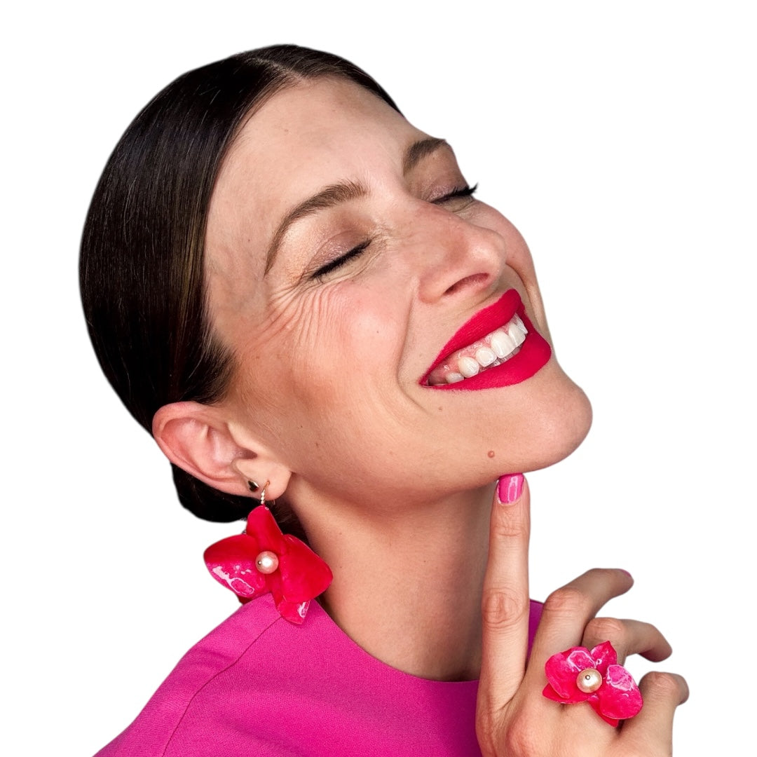 Eternal Orchid Earrings - Petals Of Passion -