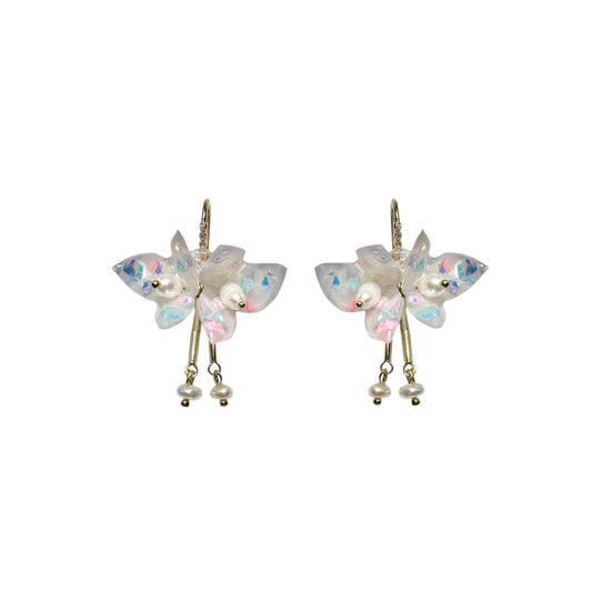 Fairy Prism Papillon Earrings - Glowspell White -