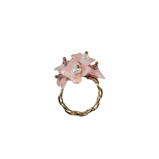 Hydrangea Bloom Ring - Blush Rain -