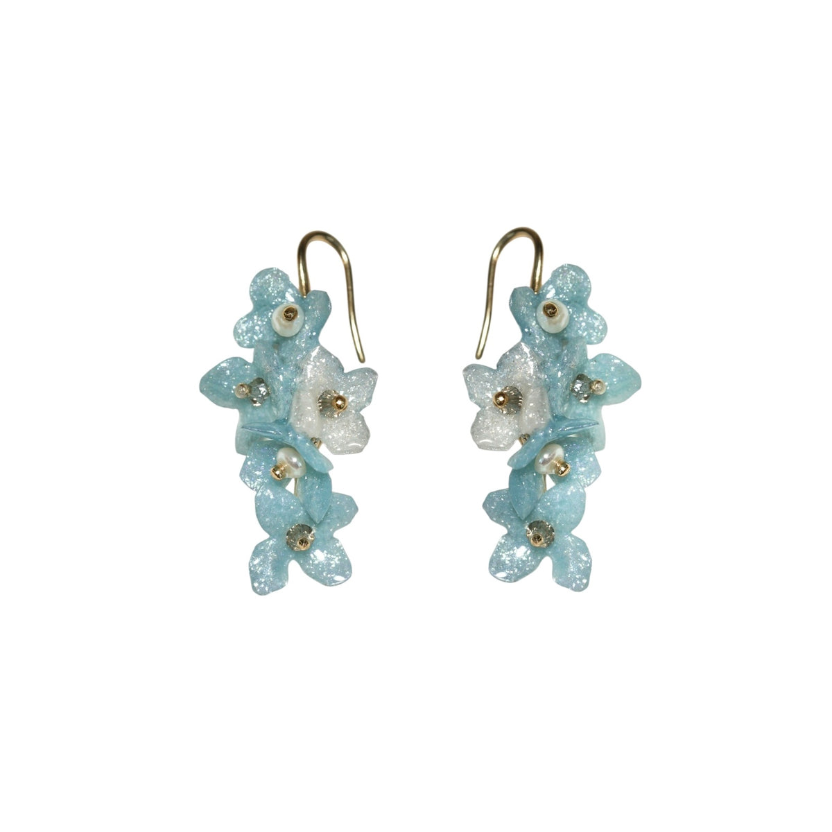 Sweet Osmanthus Earrings - Icey blue