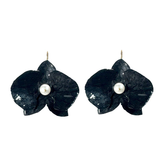 Eternal Orchid Earrings - Velvet Noir -