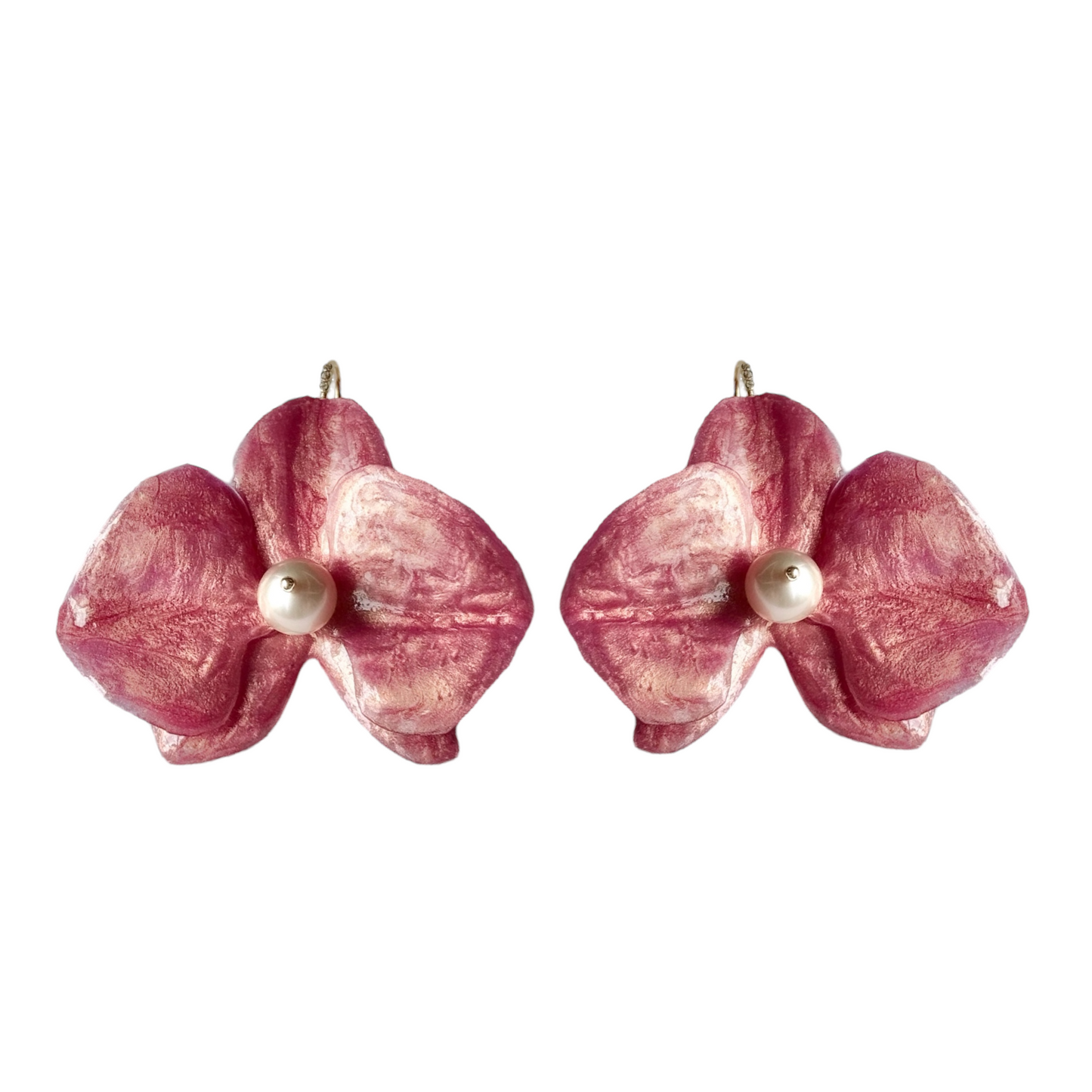 Eternal Orchid Earrings - Powder Velvet Pink -