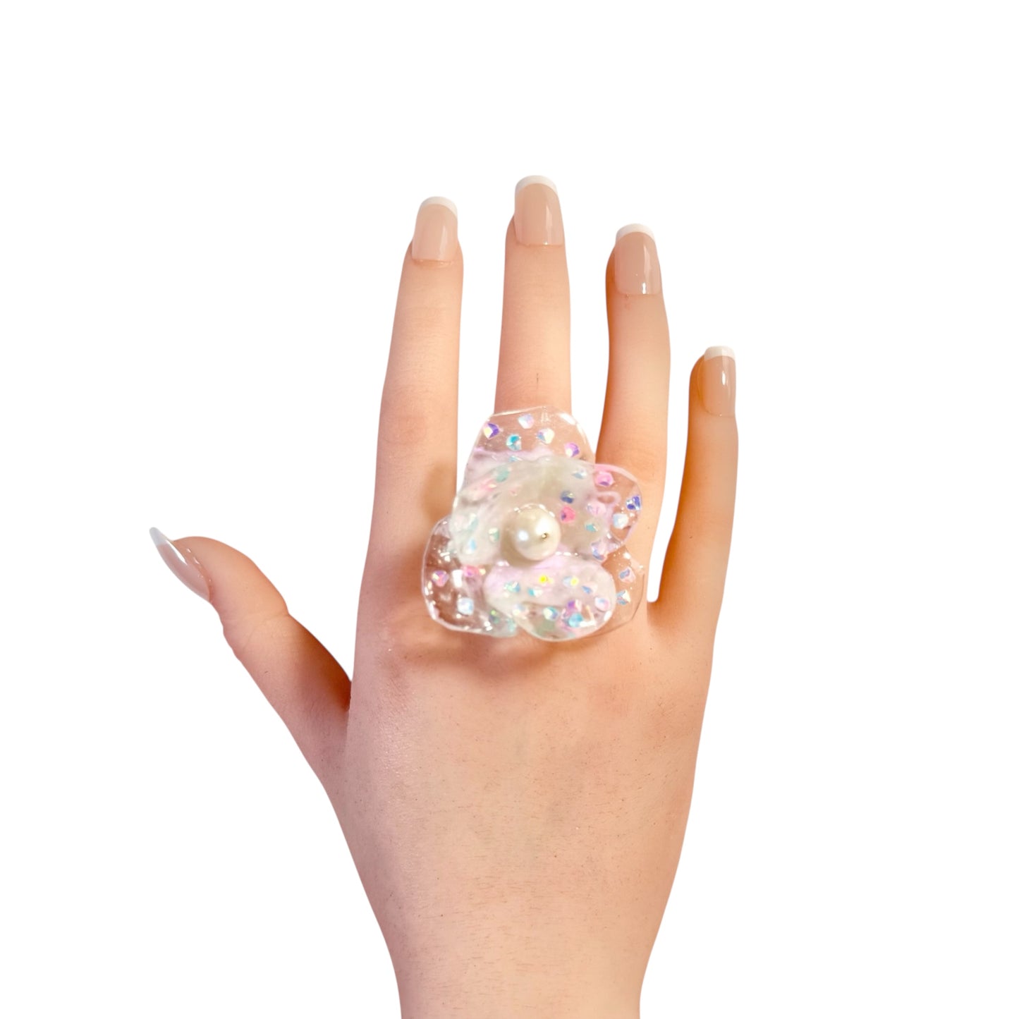 Fairy Prism Bloom Ring - Glowspell White -