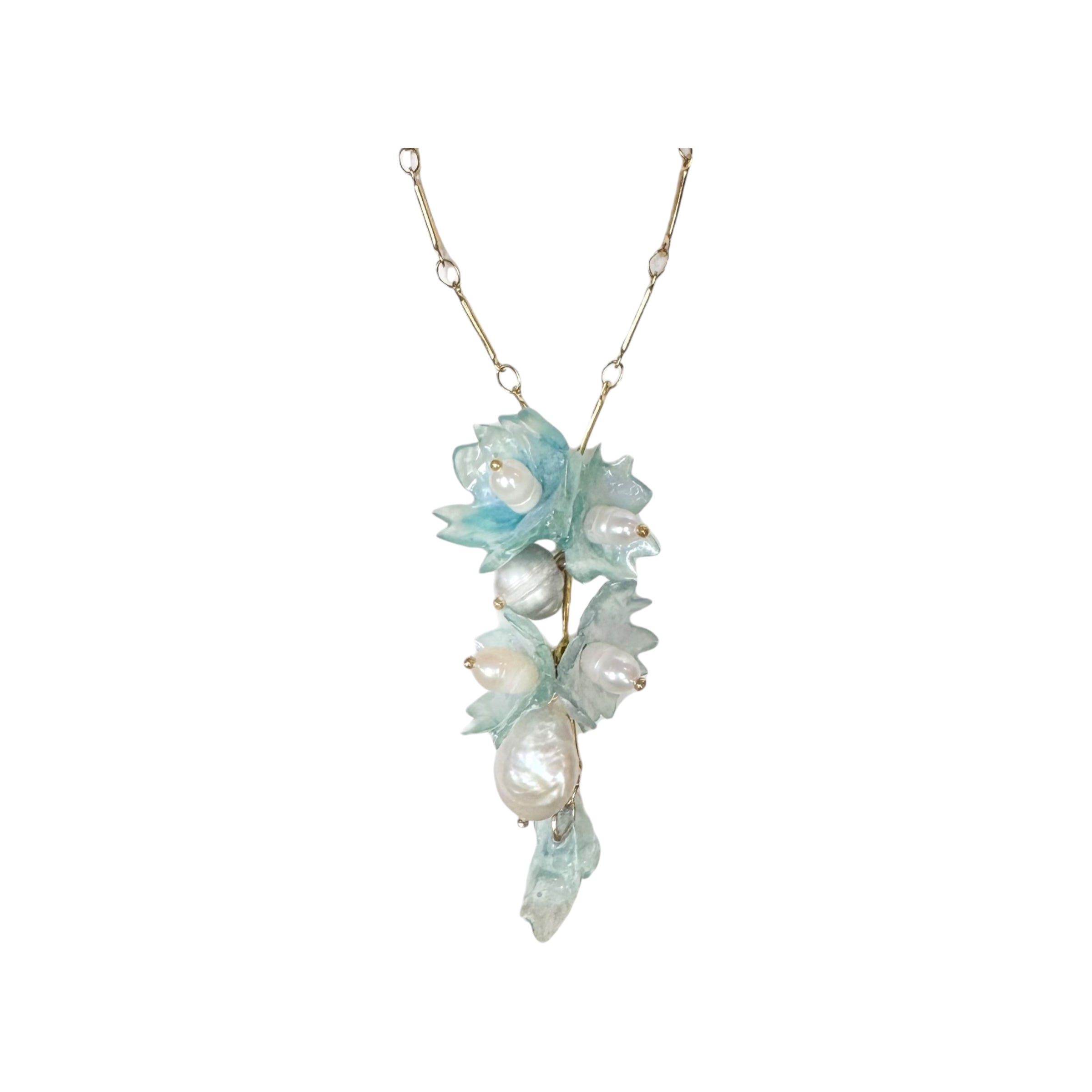 Sakura Veil Necklace - Airy Blue