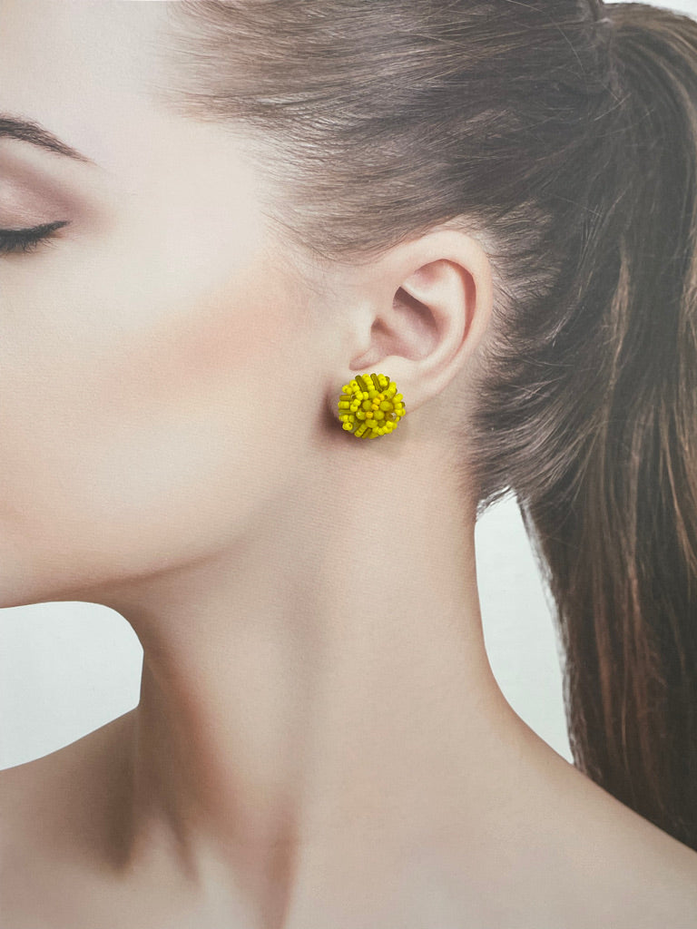 Hand beaded earrings - 14K Gold filled-