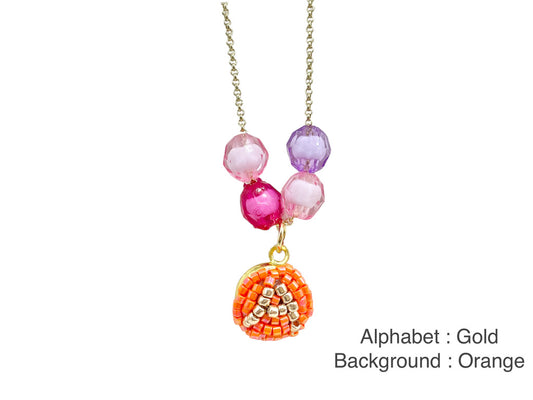 Hand beaded kids necklace - Alphabet-