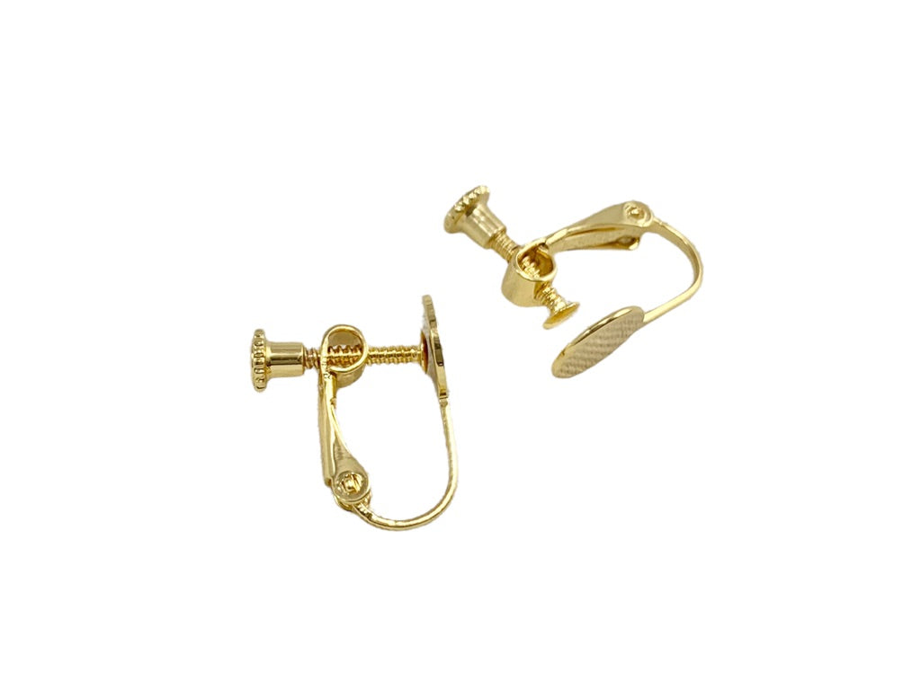 Hand beaded earrings - little Gold - 14KGF