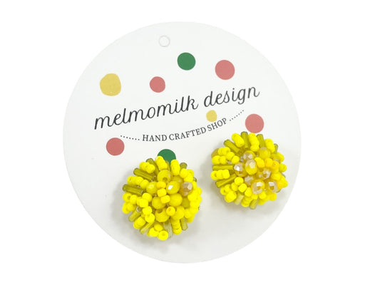 Hand beaded earrings - Fuji -