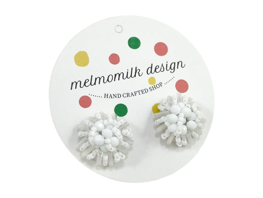 Hand beaded earrings - Fuji -